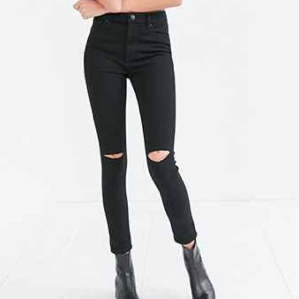 Urban Outfitters BDG Black Jeans with Knee Slits